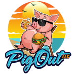 Pig Out logo: Tasty eats served from our food truck